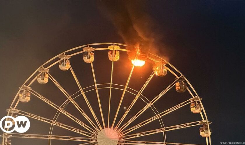 Germany: Ferris wheel fire at Leipzig music festival