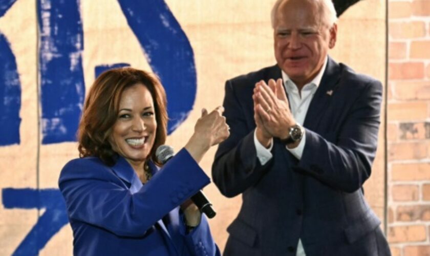 Kamala Harris und Tim Walz