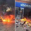 Hull Shoe Zone bonfire as 'shops looted' while riots rage in streets