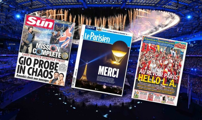 «Incroyable», «un adieu brillant», «aucune autre ville ne peut faire mieux»... la presse internationale remercie Paris pour ses Jeux