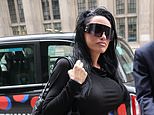 Katie Price arrives at High Court in all black outfit and sunglasses to face questions over her finances after she was warned she faced being arrested if she failed to show up