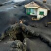 La dueña de la casa con el volcán  en el jardín la cubre de plástico: «Yo no tengo acceso pero los turistas van a sacarle fotos, estoy harta»