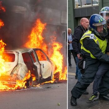 Middlesbrough rioters set cars alight and smash windows as polce clamp down on violence