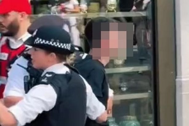 Moment Leicester Square stabbing suspect handcuffed after 'attacking girl and her screaming mum'