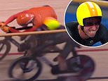 Netherlands disqualified for 'endangering another rider' after Team GB's Ollie Wood appeared to be HEADBUTTED by Dutch rival and crashed in men's madison final