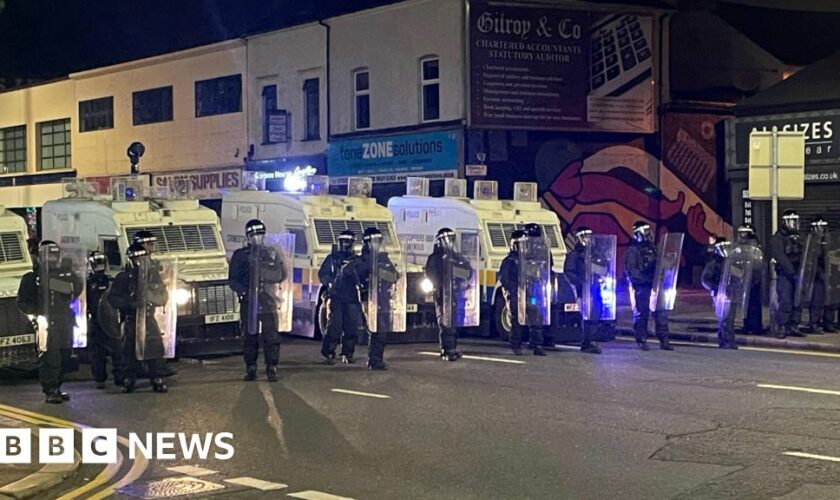 Objects thrown at police in east Belfast