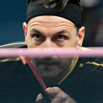 Timo Boll bei seinem letzten Olympia-Auftritt. Foto: Marijan Murat/dpa