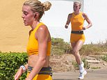 Olympian Keely Hodgkinson proves there's no such thing as a day off as she heads for a run on her Spanish holiday after winning gold in the 800m