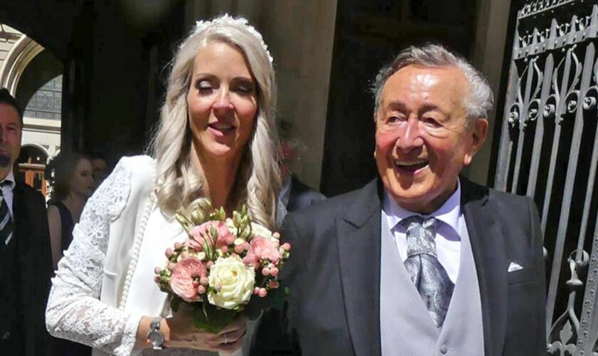 Richard Lugner und seine Simone bei ihrer Hochzeit in Wien.