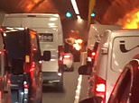 Shocking moment fire breaks out in Blackwall Tunnel as drivers are forced to abandon their cars in mass evacuation sparking massive tailback