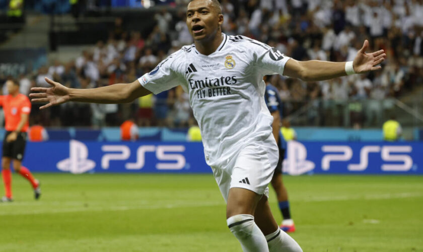 Supercoupe d'Europe : premier match, premier but et premier titre pour Mbappé au Real Madrid