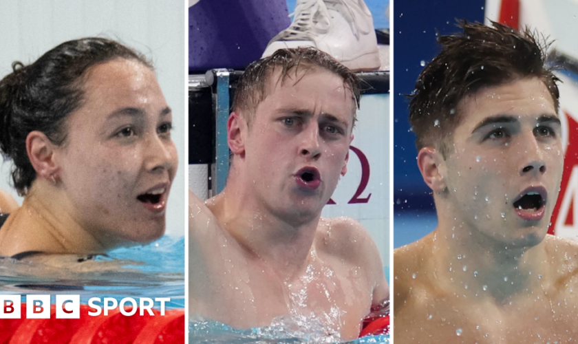 A split image of Alice Tai, Stephen Clegg and William Ellard after they all won Paralympic gold medals