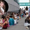 Taylor Swift fans spend night outside Wembley, get up at 4AM and SPRINT to get prime positions in queue for pop icon's Wembley gig tonight - her first in the UK since Southport tragedy and Vienna terror plot was foiled