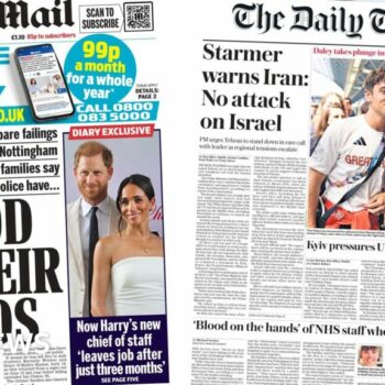 The Papers:  'Blood on their hands' and 'Starmer warns Iran'