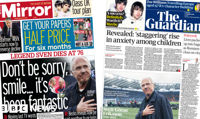 The Papers: 'Don't be sorry, smile' and 'staggering rise' in child anxiety rates