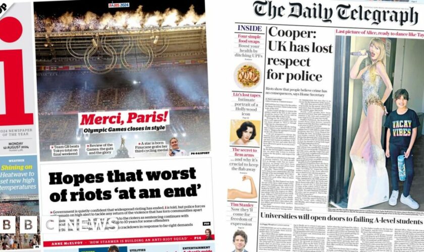 The Papers: 'Merci, Paris!' and 'UK has lost respect for police'