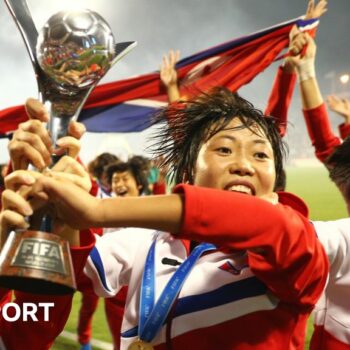 North Korea's players celebrate winning the under-20 Women's World Cup in 2016