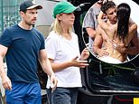 Theo James enjoys low-key visit to the garden centre with his VERY understanding wife Ruth Kearney after he spent hours filming passionate make out session with Leonardo DiCaprio's girlfriend Vittoria Ceretti