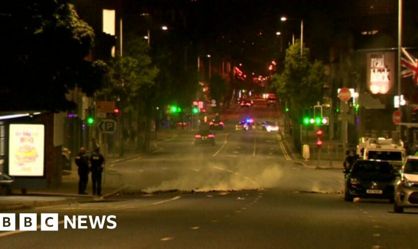 Three men arrested after further disorder in Belfast