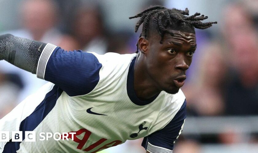 Tottenham midfielder Yves Bissouma in club kit