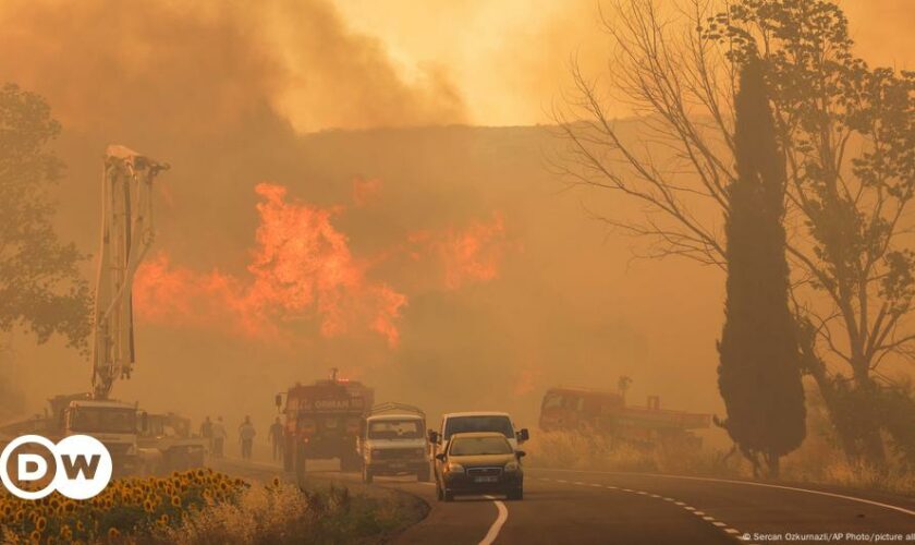 Turkey wildfires threaten homes and war memorials