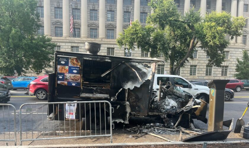 Two men injured in food truck fire on Constitution Avenue NW