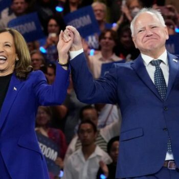 Erstmals seit ihrer Nominierung als demokratisches Kandidatenduo für die Präsidentenwahl wollen Kamala Harris und Tim Walz ein I