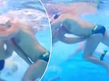 USA water polo player pulls rivals trunks in SHOCK viral underwater camera clip from Paris Olympics