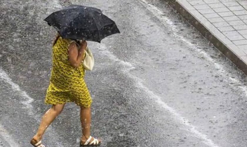 Una impresionante tormenta derriba árboles y deja varias calles anegadas en Burgos