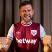 Niclas Fullkrug wearing a West Ham shirt