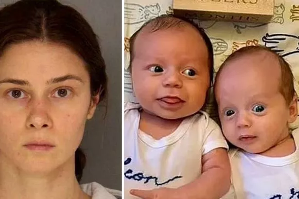 Woman accused of murdering friend's six-week-old as she babysat him and twin brother