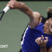 Alexander Zverev hits the ball at the US Open