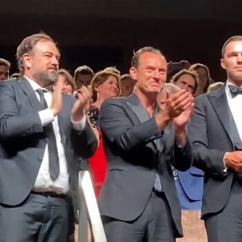 Jude Law and Nicholas Hoult receive seven-minute standing ovation at Venice Film Festival