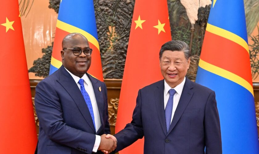 Xi Jinping rencontré, lundi 2 septembre, Félix Tshisekedi, son homologue de la République démocratique du Congo (RDC. La Chine est très présente en RDC, où elle souhaite exploiter les ressources naturelles, notamment le cuivre, l'or, le lithium et les terres rares.