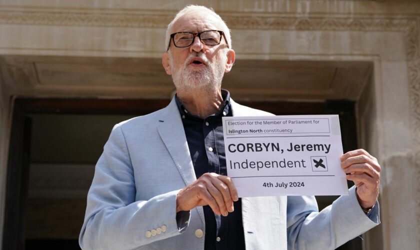 Jeremy Corbyn. Pic: PA