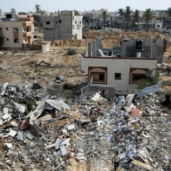 Gaza has been largely destroyed. Pic: Reuters