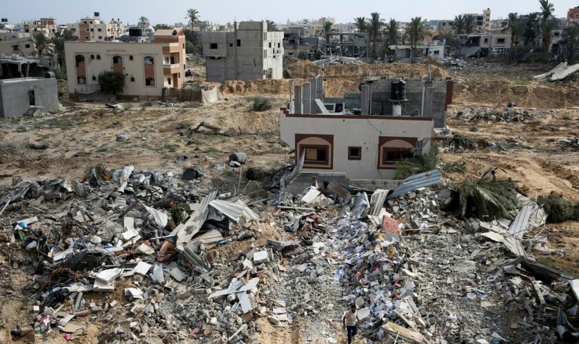 Gaza has been largely destroyed. Pic: Reuters