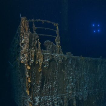 Titanic’s bow disappearing into the sea as startling new images reveal doomed ship’s slow decay