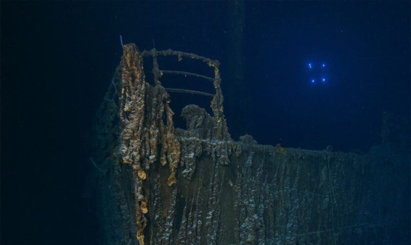 Titanic’s bow disappearing into the sea as startling new images reveal doomed ship’s slow decay