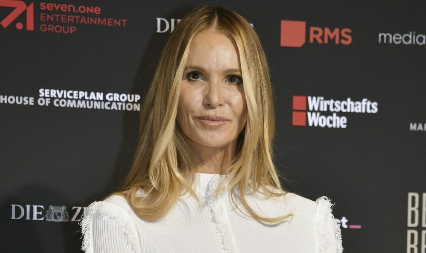 Elle Macpherson pictured at an awards ceremony in February 2024. Pic: AP