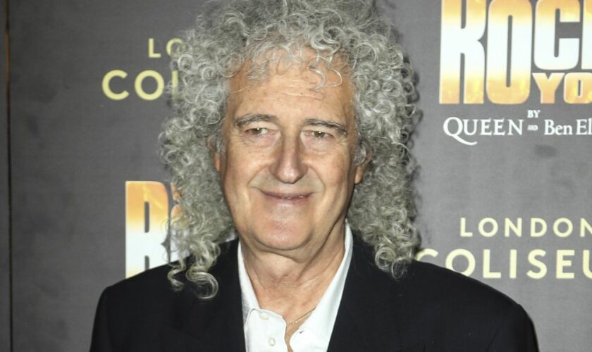 Sir Brian May at a gala performance of the Queen musical We Will Rock You. Pic: John Rainford/Cover Images/AP