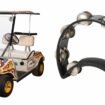 Noel Gallagher's golf buggy and Liam Gallagher's tambourine