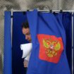 A polling station in St. Petersburg, Russia. Pic: AP