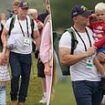 Royal rascals! Mike Tindall breaks up play fight between daughter Lena, 6, and son Lucas, 3, as the family arrive to cheer on Zara at the Burghley Horse Trials