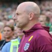 Lee Carsley during the Nations League match. Pic: PA