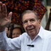 FILE - Venezuelan opposition presidential candidate Edmundo Gonzalez waves to supporters during a political event at a square in the Hatillo municipality of Caracas, Venezuela, June 19, 2024. (AP Photo/Ariana Cubillos, File)