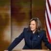 La vice-présidente américaine et candidate démocrate Kamala Harris avant son discours d'investiture lors de la convention démocrate, le 22 août 2024