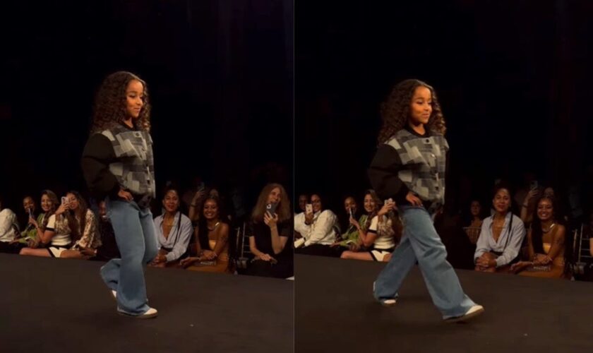 Dream Kardashian, seven, makes New York Fashion Week runway debut