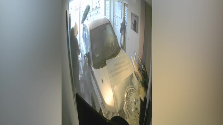 Former Police Officer Tries To Kill Ex-girlfriend By Driving Car Through Office Window- 1