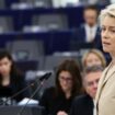 La présidente de la Commission européenne Ursula von der Leyen s'exprime devant le Parlement européen à Strasbourg le 28 février 2024